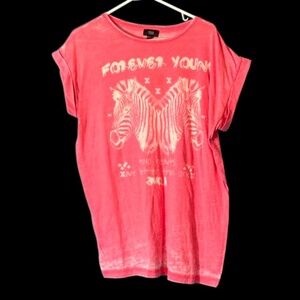 Mango Pink MNG Jeans Tee